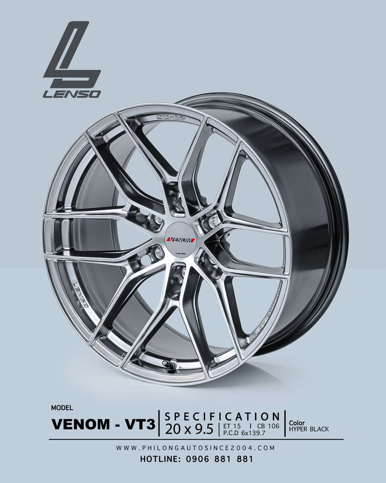 Mâm lenso VT3 20 Hyper Black (4 of 4) (1)