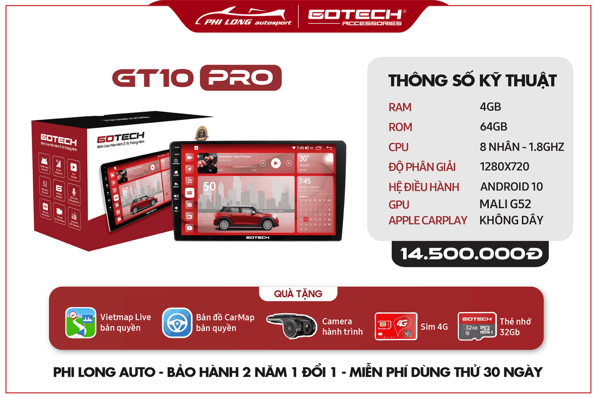 man hinh o to GT10 Pro